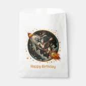 Sachets En Papier Joyeux Bateau à fusée d'anniversaire French Bulldo (Devant)