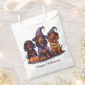 Sachets En Papier Joyeux Chiens sorciers Halloween Dachshund (Coupé)
