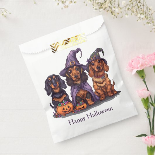 Sachets En Papier Joyeux Chiens sorciers Halloween Dachshund (Scellé)