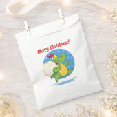 Sachets En Papier Joyeux crocodile de Noël Père Noël | Vacances (Coupé)