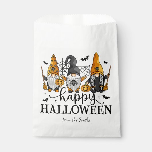 Sachets En Papier Joyeux Gnomes d'Halloween (Devant)