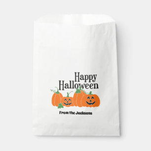 Sachets En Papier Joyeux Halloween avec Jack O Lanterns Goodie Bags