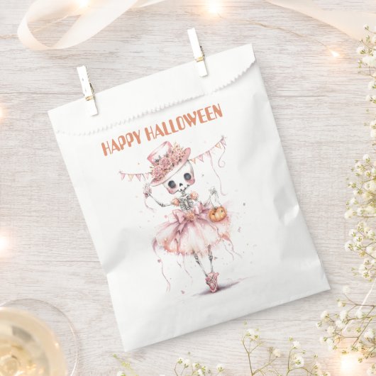 Sachets En Papier Joyeux Halloween | Ballerina Skeleton Favoriser le (Coupé)