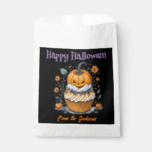 Sachets En Papier Joyeux Halloween   CUPCAKE CITROUILLE AMUSANT