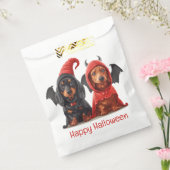 Sachets En Papier Joyeux Halloween Dachshund Chiens Devil Bat (Scellé)