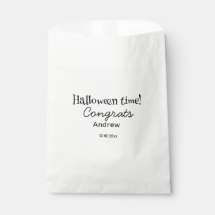 Sachets En Papier Joyeux Halloween félicitations nom date année dipl