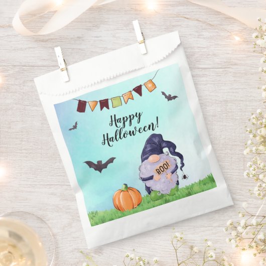 Sachets En Papier Joyeux Halloween Gnome Whimsical (Coupé)