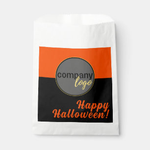 SACHETS EN PAPIER JOYEUX HALLOWEEN LOGO D'AFFAIRES DE COULEUR NOIRE