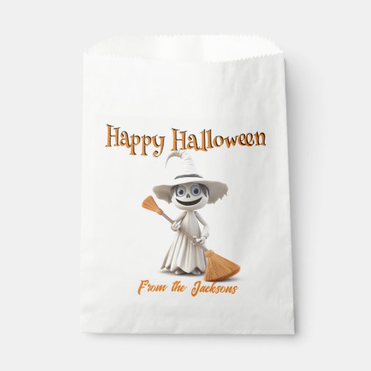 Sachets En Papier Joyeux Halloween mignonne GRAND YED WHITE WITCH (Devant)