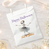 Sachets En Papier Joyeux Halloween | SKELETTE AMUSANTE AVEC TUTU (Coupé)