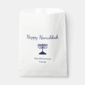 Sachets En Papier Joyeux Hanoukka Blue Menorah Holiday (Devant)
