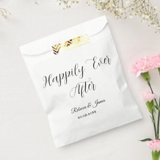 Sachets En Papier Joyeux Jour Après Élégant Nom De Script Blanc (Scellé)