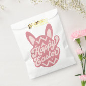 Sachets En Papier Joyeux lapin de Pâques rose (Scellé)