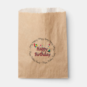 Sachets En Papier Joyeux Loot Personnalisé Anniversaire