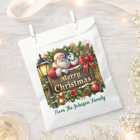 Sachets En Papier Joyeux Noël (Coupé)