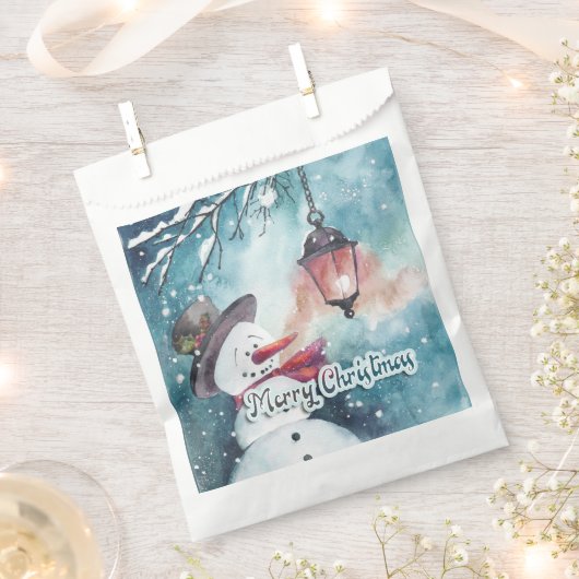 Sachets En Papier Joyeux Noël (Coupé)