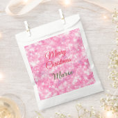 Sachets En Papier Joyeux Noël ajouter le nom rouge pétillant parties (Coupé)