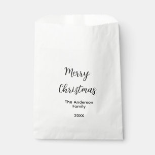 Sachets En Papier Joyeux Noël ajoutez le nom de famille année texte