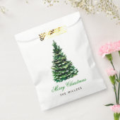 Sachets En Papier Joyeux Noël Arbre Nom Élégante Calligraphie (Scellé)