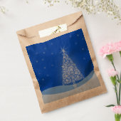 Sachets En Papier Joyeux Noël Blanc Bleu Arbre, Sac Favoriser (Scellé)