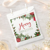 Sachets En Papier Joyeux Noël de verdure (Coupé)