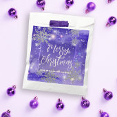 Sachets En Papier Joyeux Noël d'hiver violet