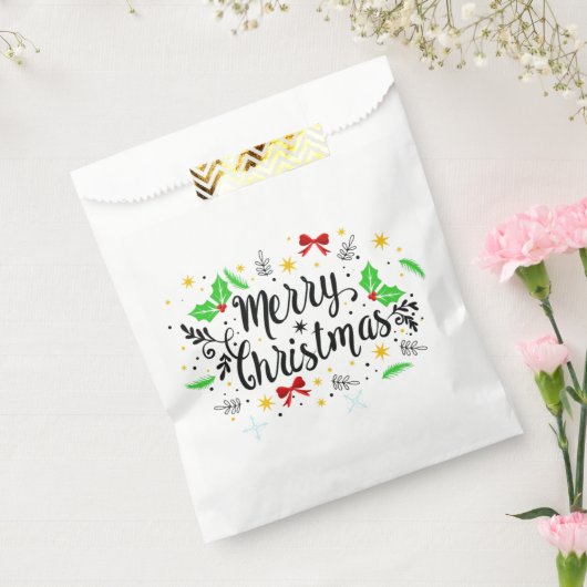 Sachets En Papier Joyeux Noël Festif (Scellé)