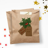Sachets En Papier Joyeux Noël Holly Sprig Favonalized Sag