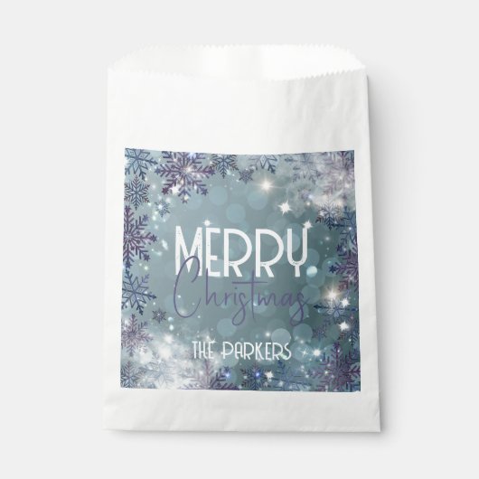 Sachets En Papier Joyeux Noël Magique Wonderland d'hiver (Devant)