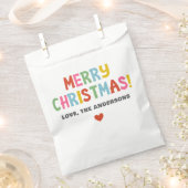 Sachets En Papier Joyeux Noël Moderne Coloré (Coupé)