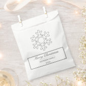 Sachets En Papier Joyeux Noël moderne minimaliste blanc (Coupé)