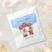 Sachets En Papier Joyeux Noël neige Gnome Camion rouge Aquarelle (Coupé)