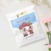 Sachets En Papier Joyeux Noël neige Gnome Camion rouge Aquarelle (Scellé)