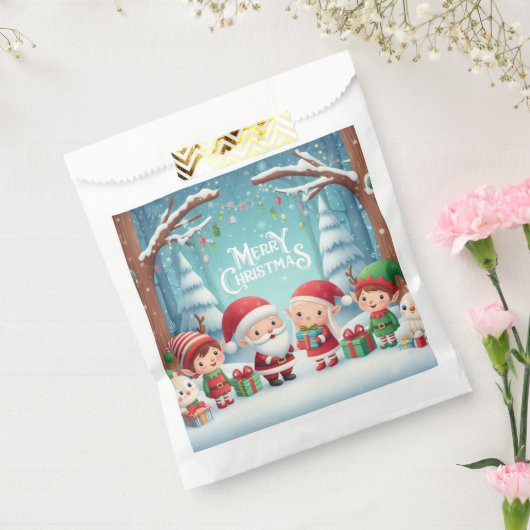 Sachets En Papier Joyeux Noël/père Noël/neige elfes (Scellé)