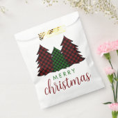 Sachets En Papier Joyeux Noël Plaid Arbre de Noël Motif (Scellé)