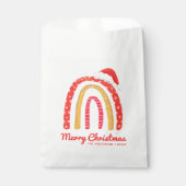 Sachets En Papier Joyeux Noël Santa Hat Rainbow Personnalisé (Devant)
