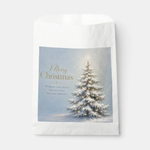Sachets En Papier Joyeux Noël Sapin enneigé