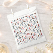 Sachets En Papier Joyeux Noël Snowman Snowflakes Monogramme (Coupé)
