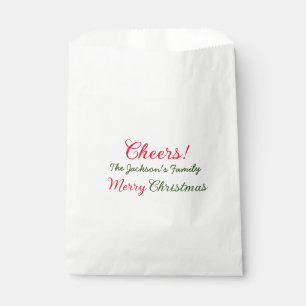 Sachets En Papier joyeux noël vœux ajouter nom de famille texte phot