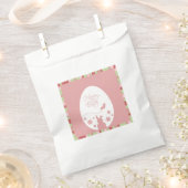 Sachets En Papier Joyeux OEuf de Pâques rose pastel moderne (Coupé)