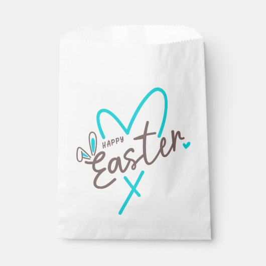 Sachets En Papier Joyeux Pâques à la famille (Devant)