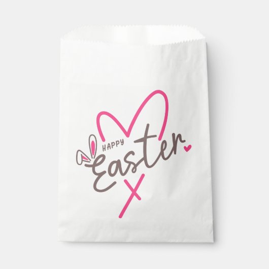 Sachets En Papier Joyeux Pâques à la famille (Devant)
