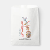 Sachets En Papier Joyeux Pâques mignonne amusant lapin moderne oeuf (Devant)