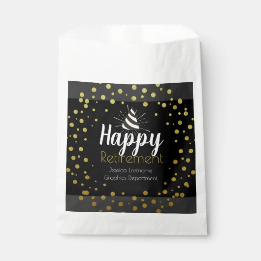 Sachets En Papier Joyeux Parti de retraite Confetti (Devant)