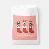 Sachets En Papier Joyeux Pawlidays Français Bulldogs Noël Stocking (Devant)