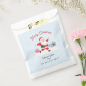 Sachets En Papier Joyeux Père Noël, Noël bleu clair (Scellé)