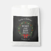 Sachets En Papier Joyeux petit Baby shower de Noël (Devant)
