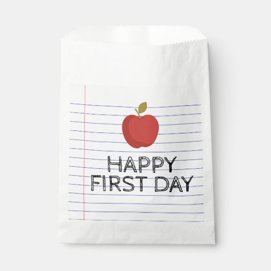 Sachets En Papier Joyeux premier jour Retour à l'école Enseignant de (Devant)