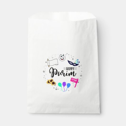 Sachets En Papier Joyeux Purim (Devant)