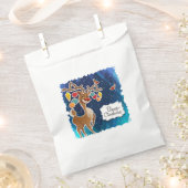 Sachets En Papier Joyeux rennes de Noël (Coupé)